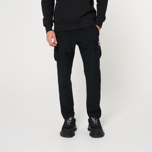Black Utility Cargo Trousers