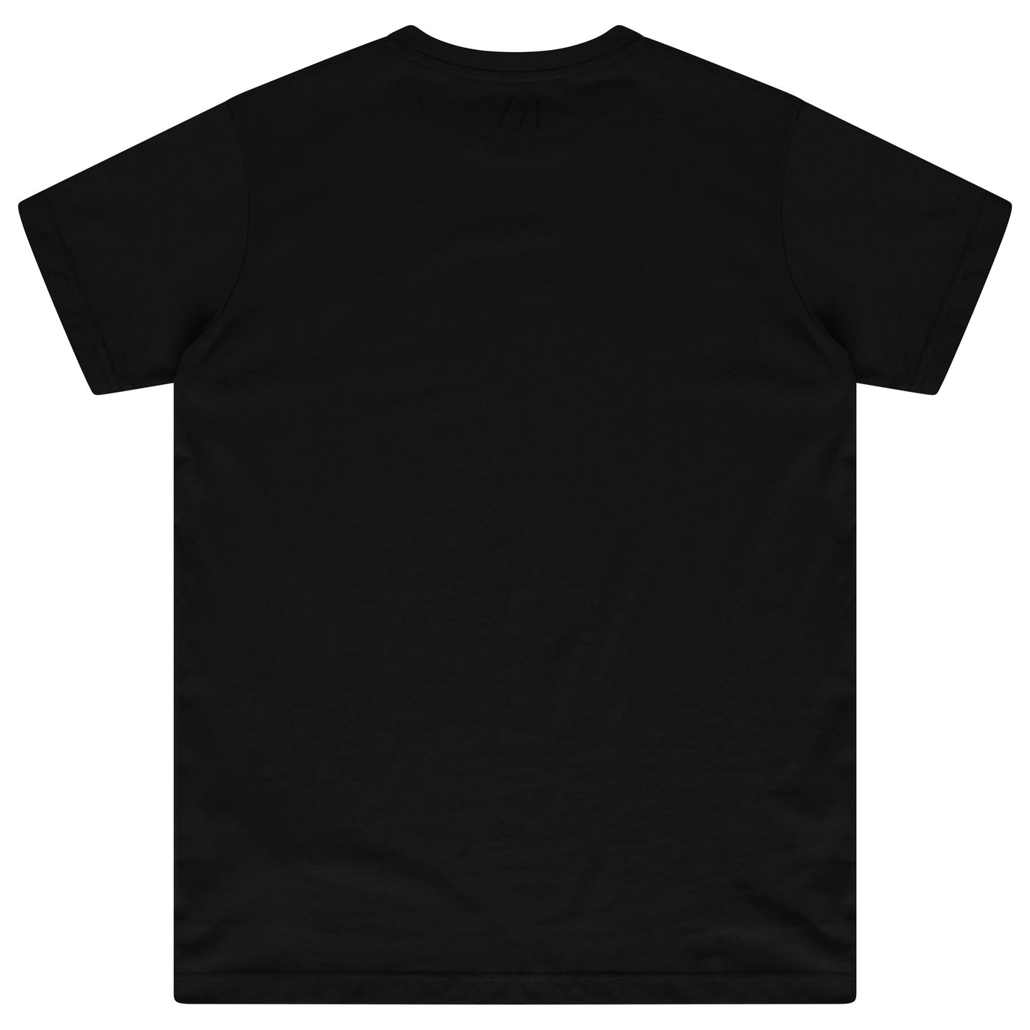 Back flat lay of men's black Yellow Butterfly Oversized T-shirt – oversized fit.