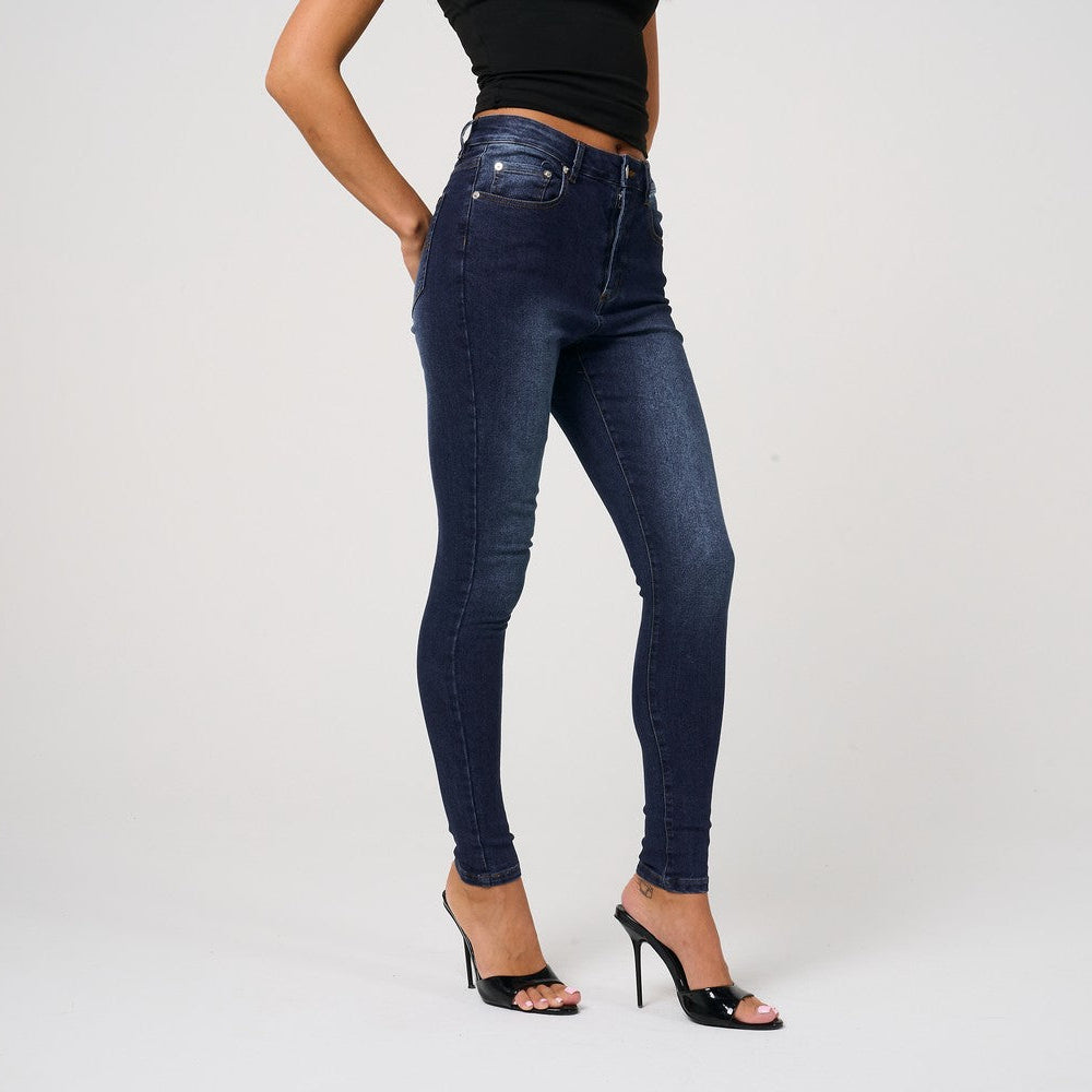 Womens Skinny Navy Blue Jeans