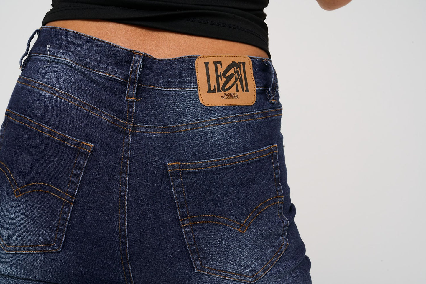 Womens Skinny Navy Blue Jeans