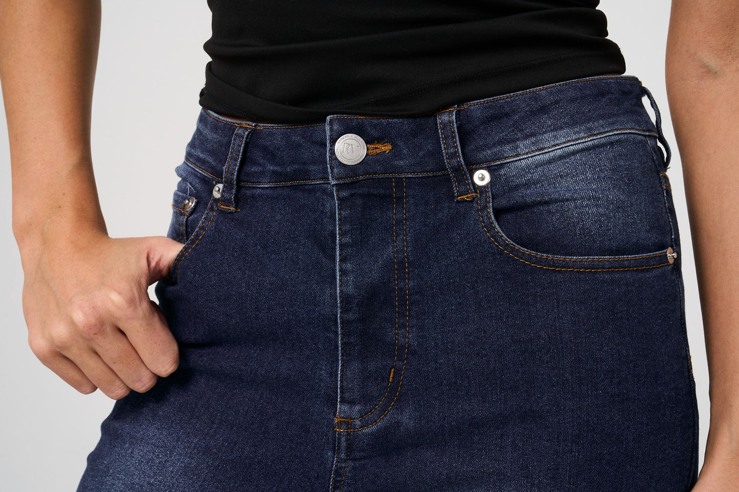 Womens Skinny Navy Blue Jeans