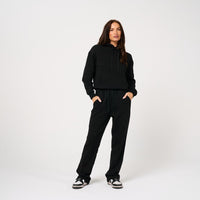 Womens Faux Fur Black Hoodie