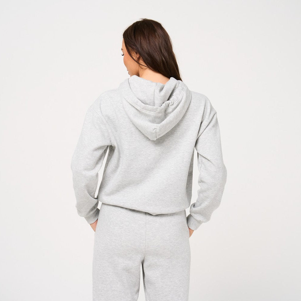 Womens Faux Fur Grey Hoodie