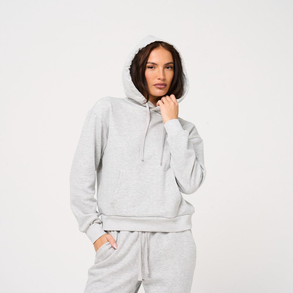 Womens Faux Fur Grey Hoodie