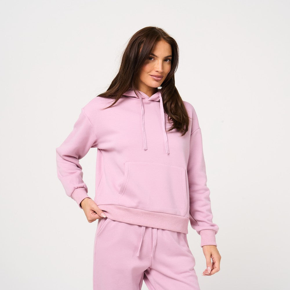 Womens Faux Fur Pink Hoodie