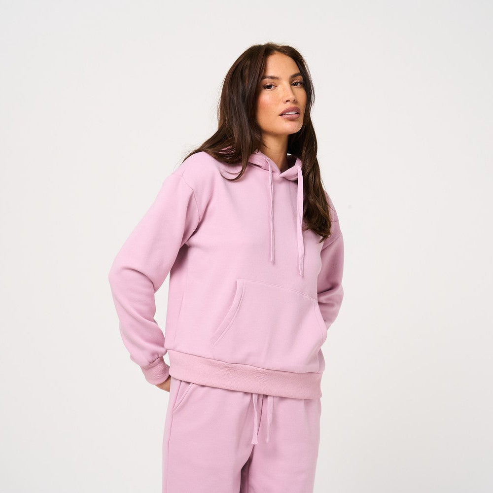 Womens Faux Fur Pink Hoodie