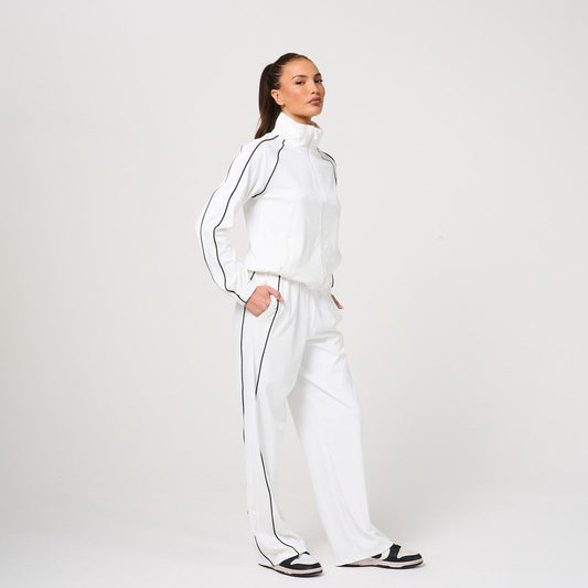 Womens White Track Pant