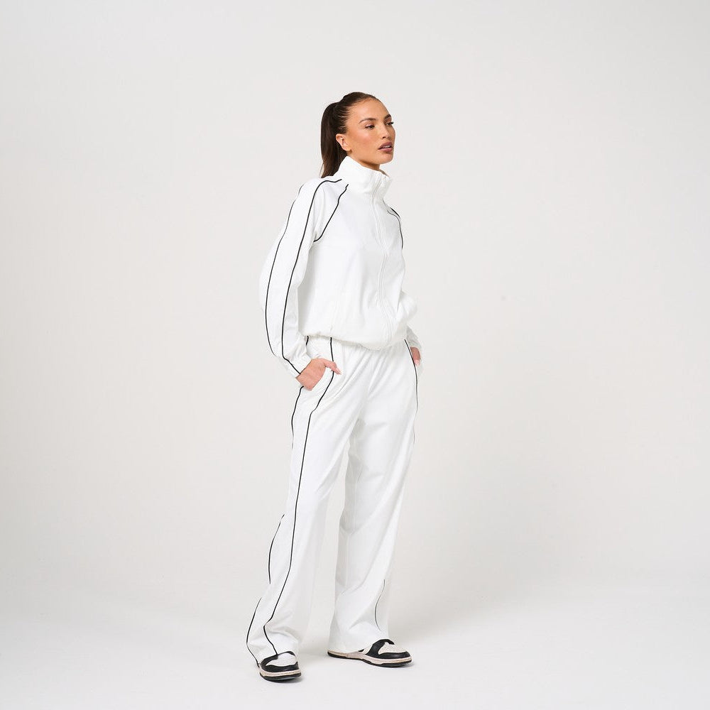 Womens White Track Pant