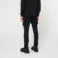 Black Utility Cargo Trousers