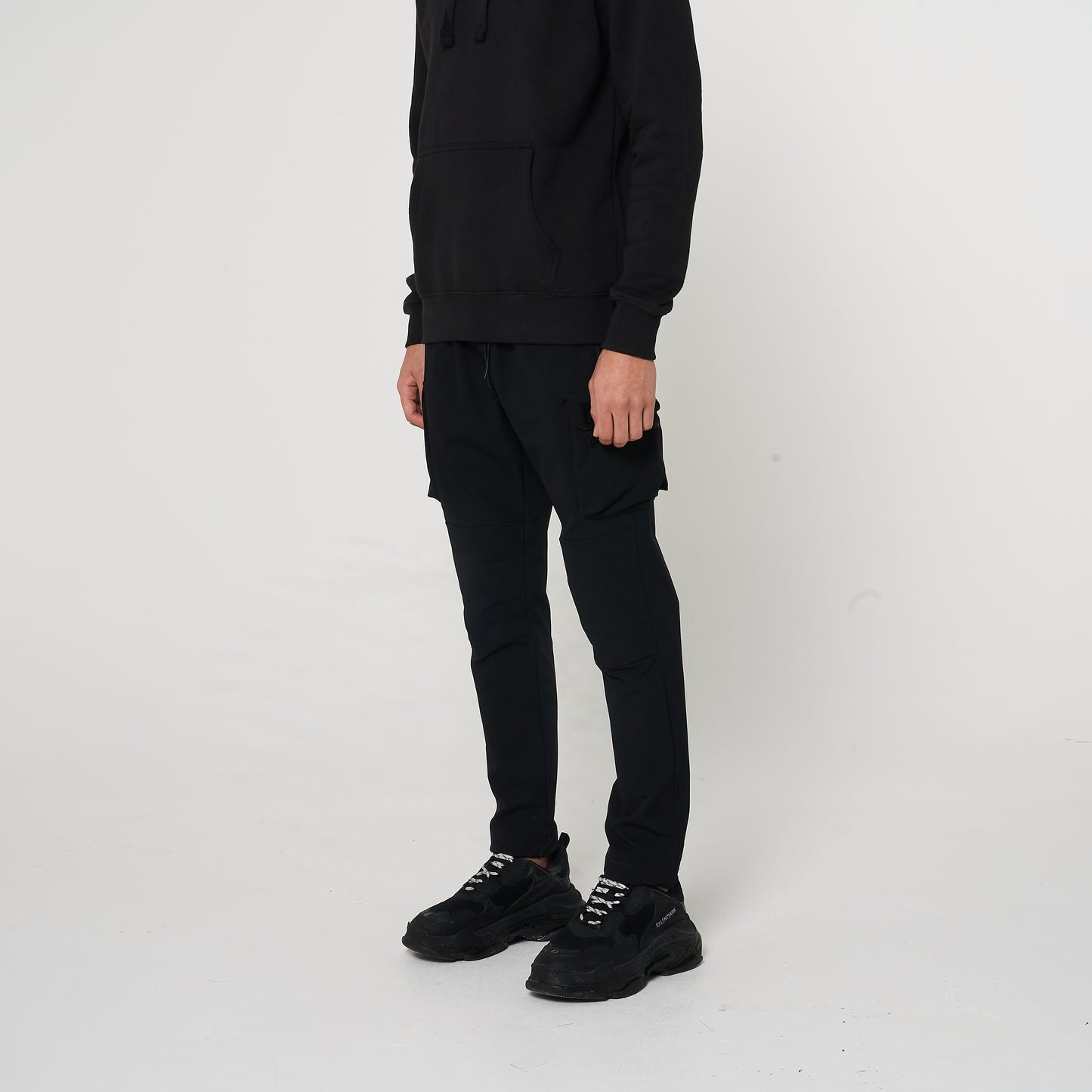 Black Utility Cargo Trousers
