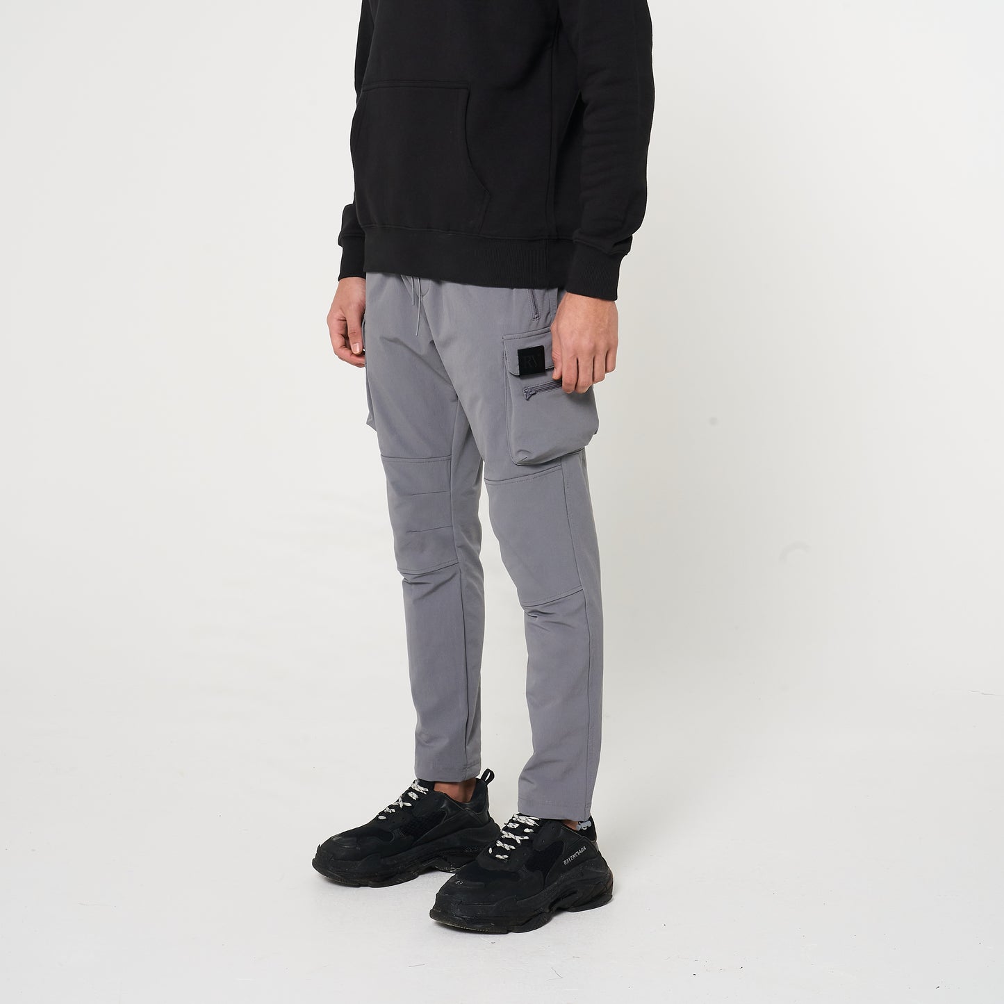 Grey Utility Cargo Trousers