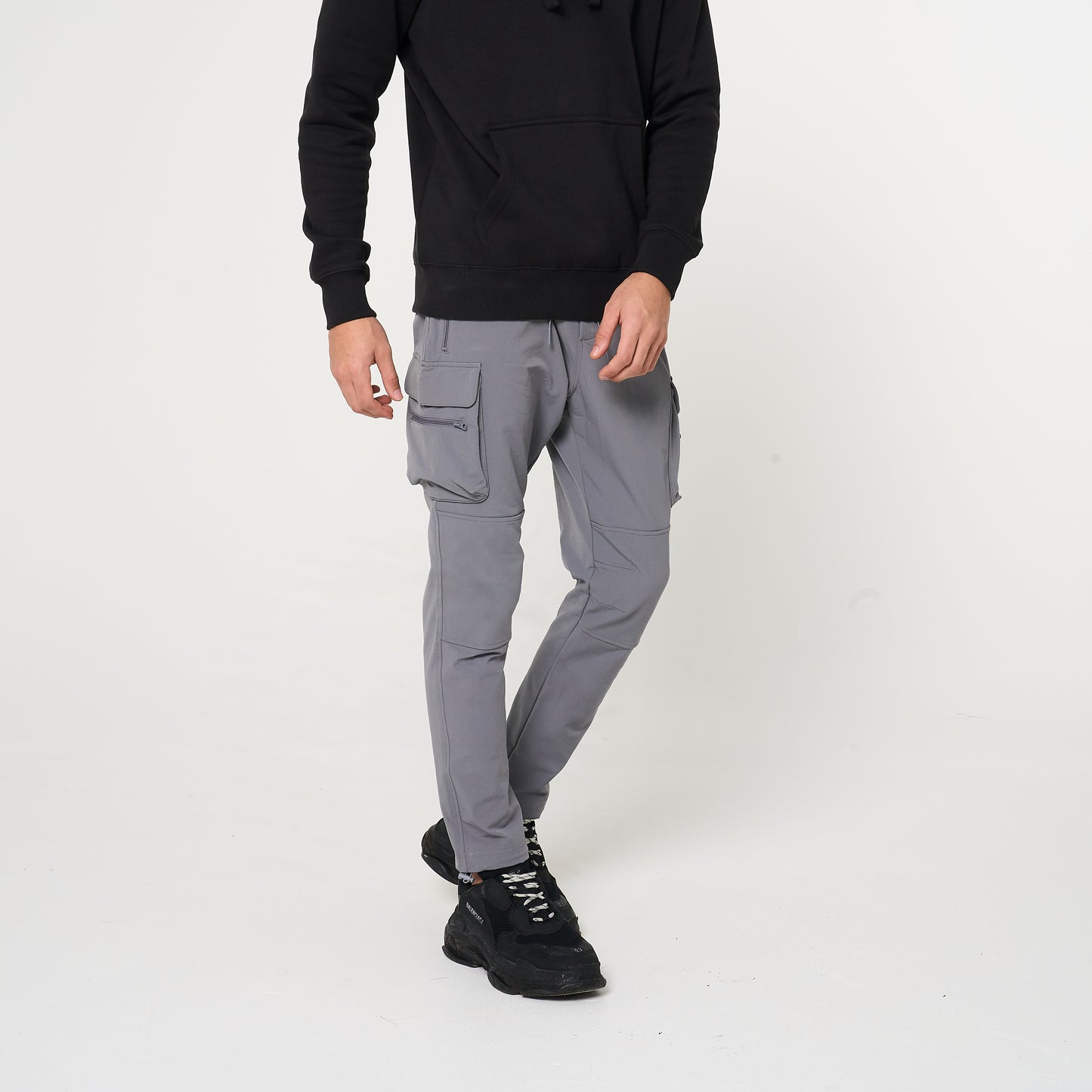 Grey Utility Cargo Trousers