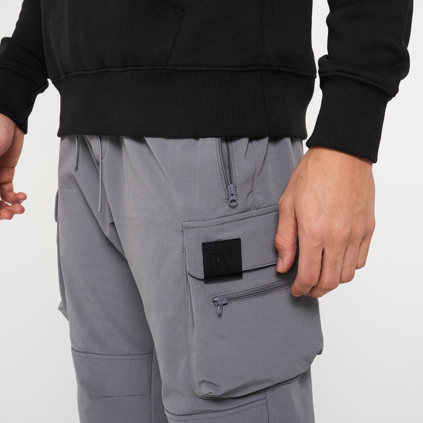 Grey Utility Cargo Trousers