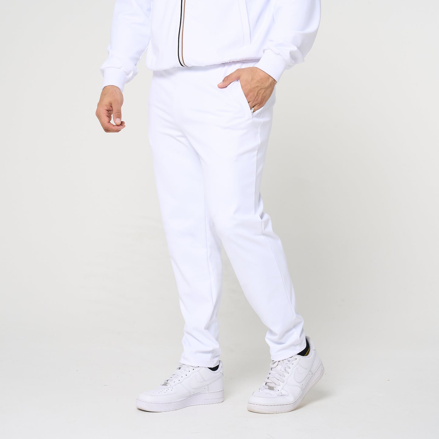 White Smart Joggers