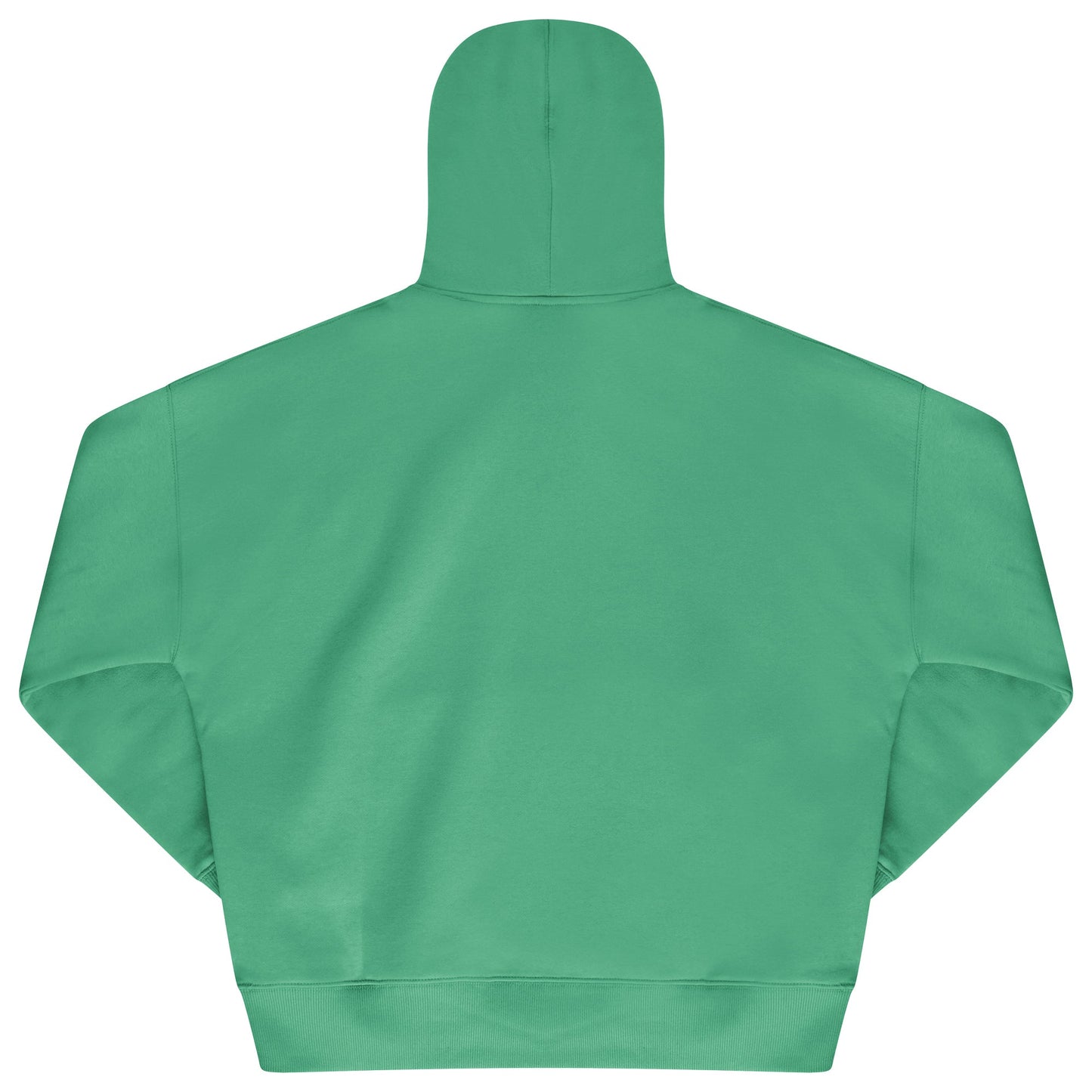 Back flat lay of men’s green oversized hoodie - 365 Collection.