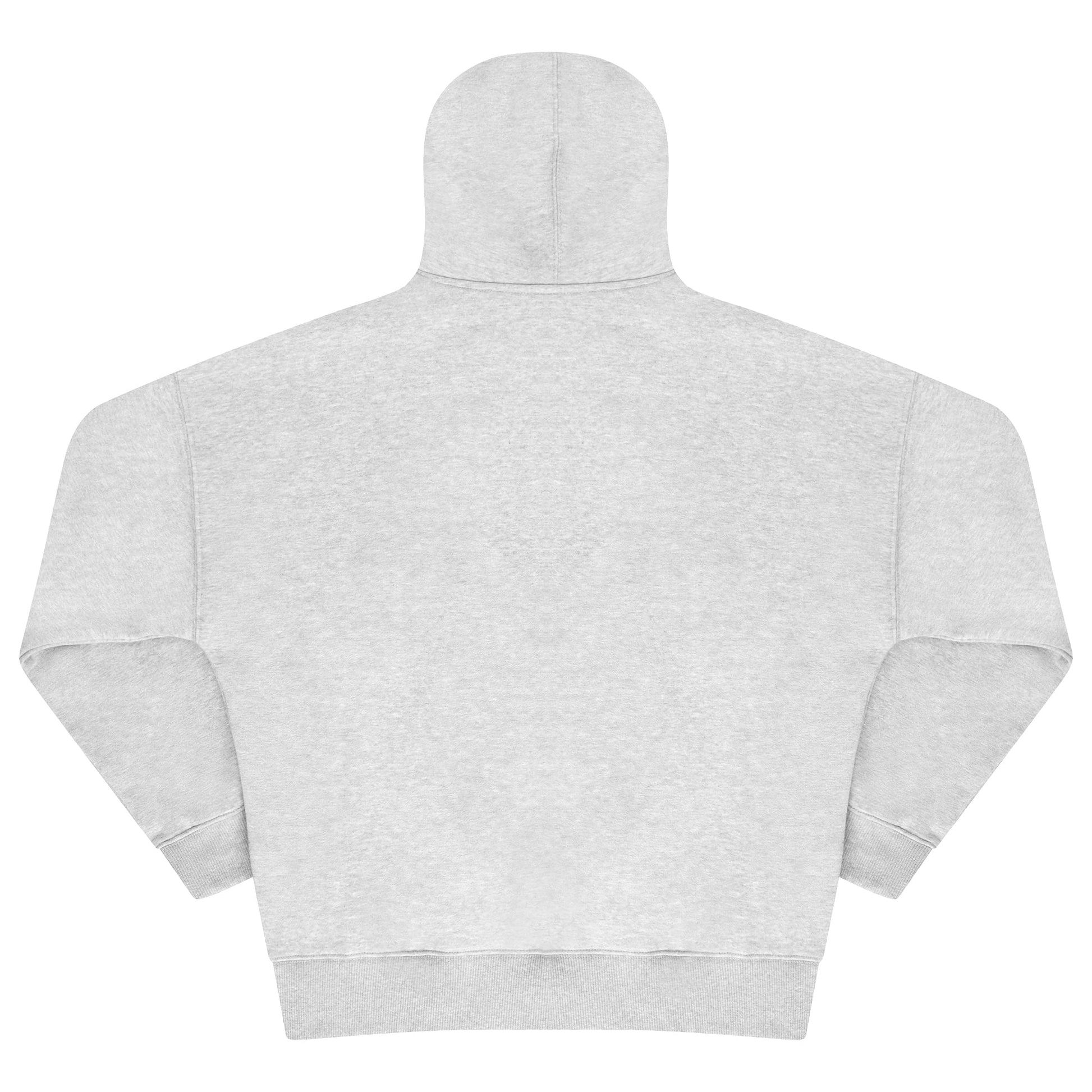 Back flat lay of men’s grey oversized hoodie - 365 Collection.