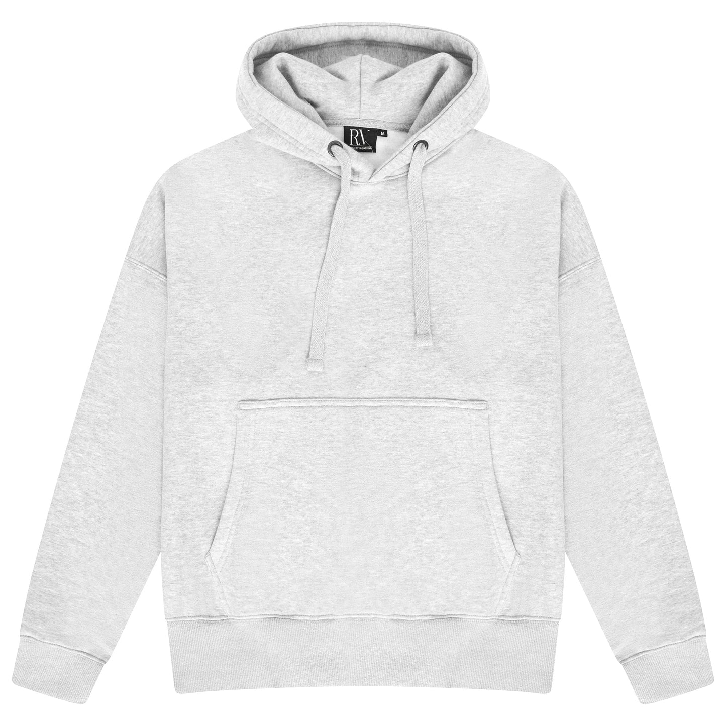 Front flat lay of men’s grey oversized hoodie - 365 Collection.
