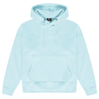 365 Collection with front flat lay of men’s turquoise oversized hoodie.