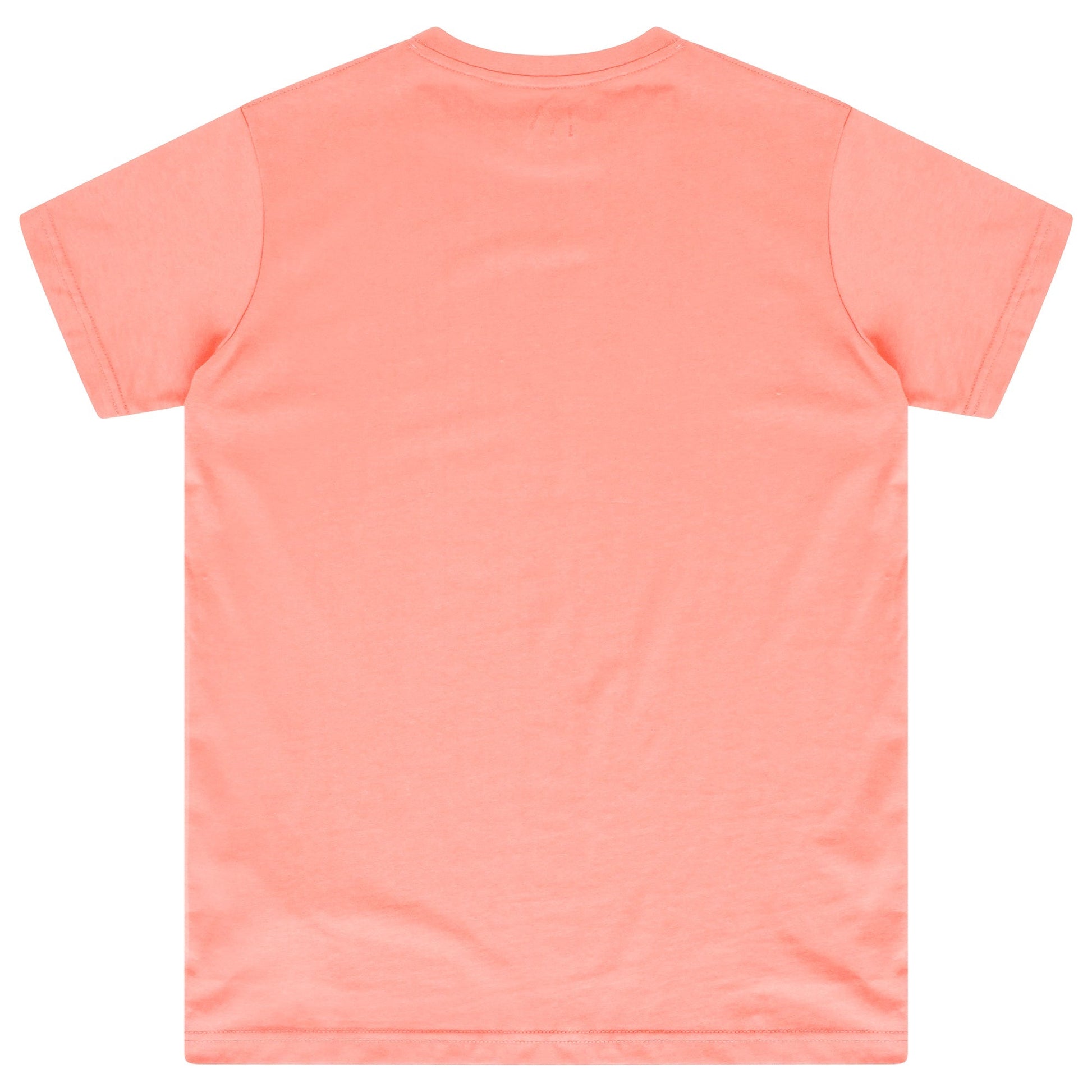 Back flat lay of men’s coral 365 Oversized T-shirt – 365 Collection – oversized fit.