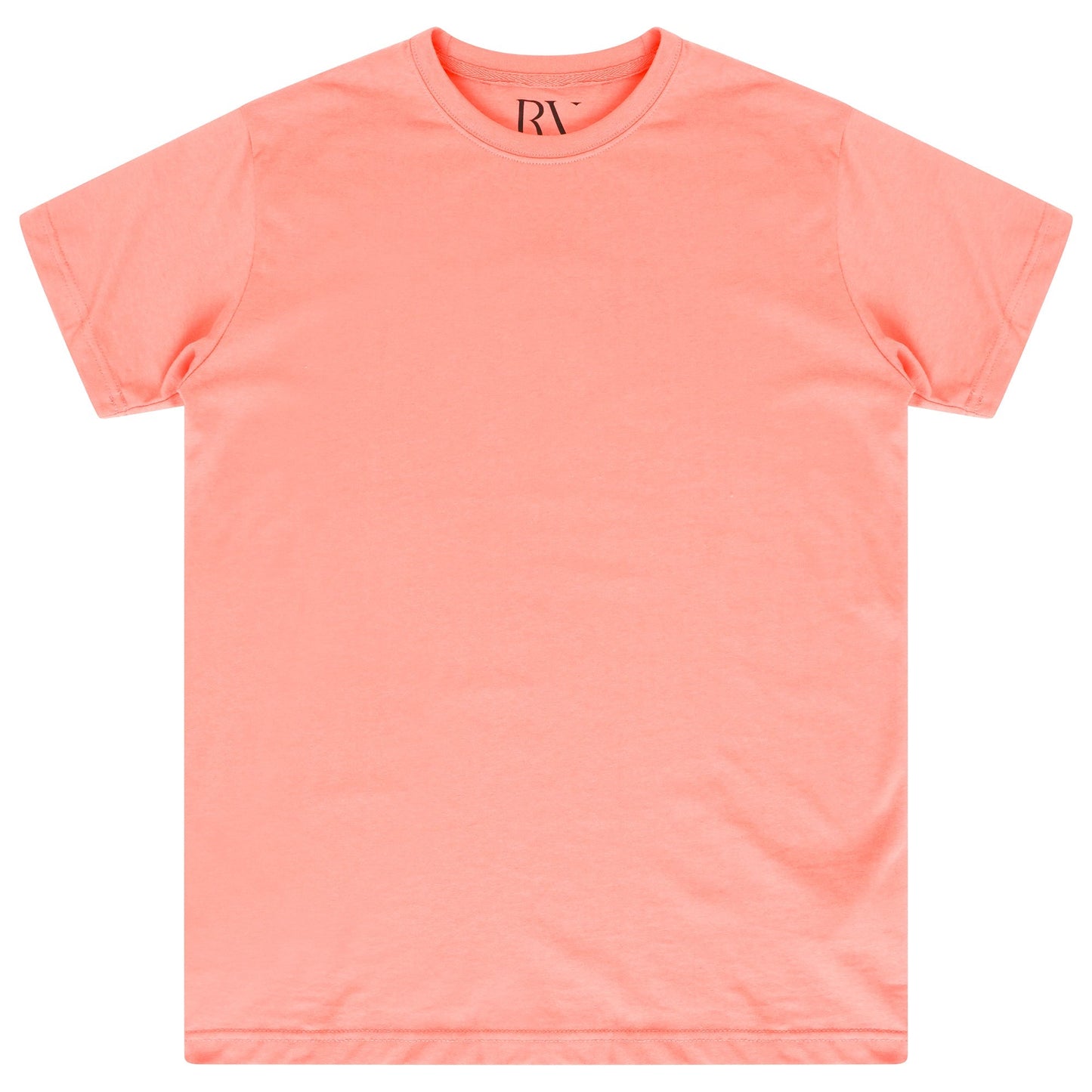 Front flat lay of men’s coral 365 Oversized T-shirt – 365 Collection – oversized fit.