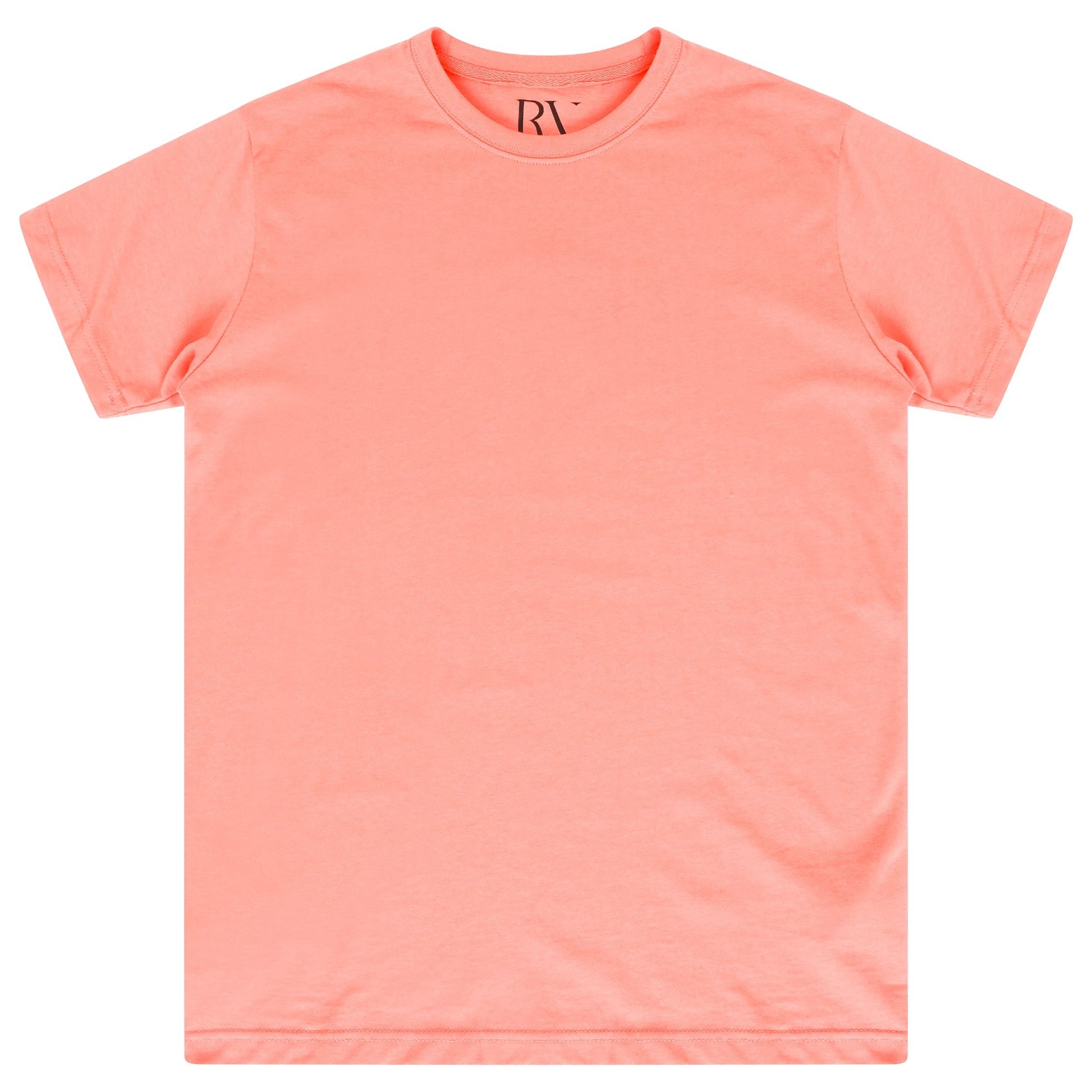 Front flat lay of men’s coral 365 Oversized T-shirt – 365 Collection – oversized fit.