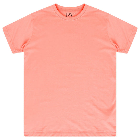 Front flat lay of men’s coral 365 Oversized T-shirt – 365 Collection – oversized fit.