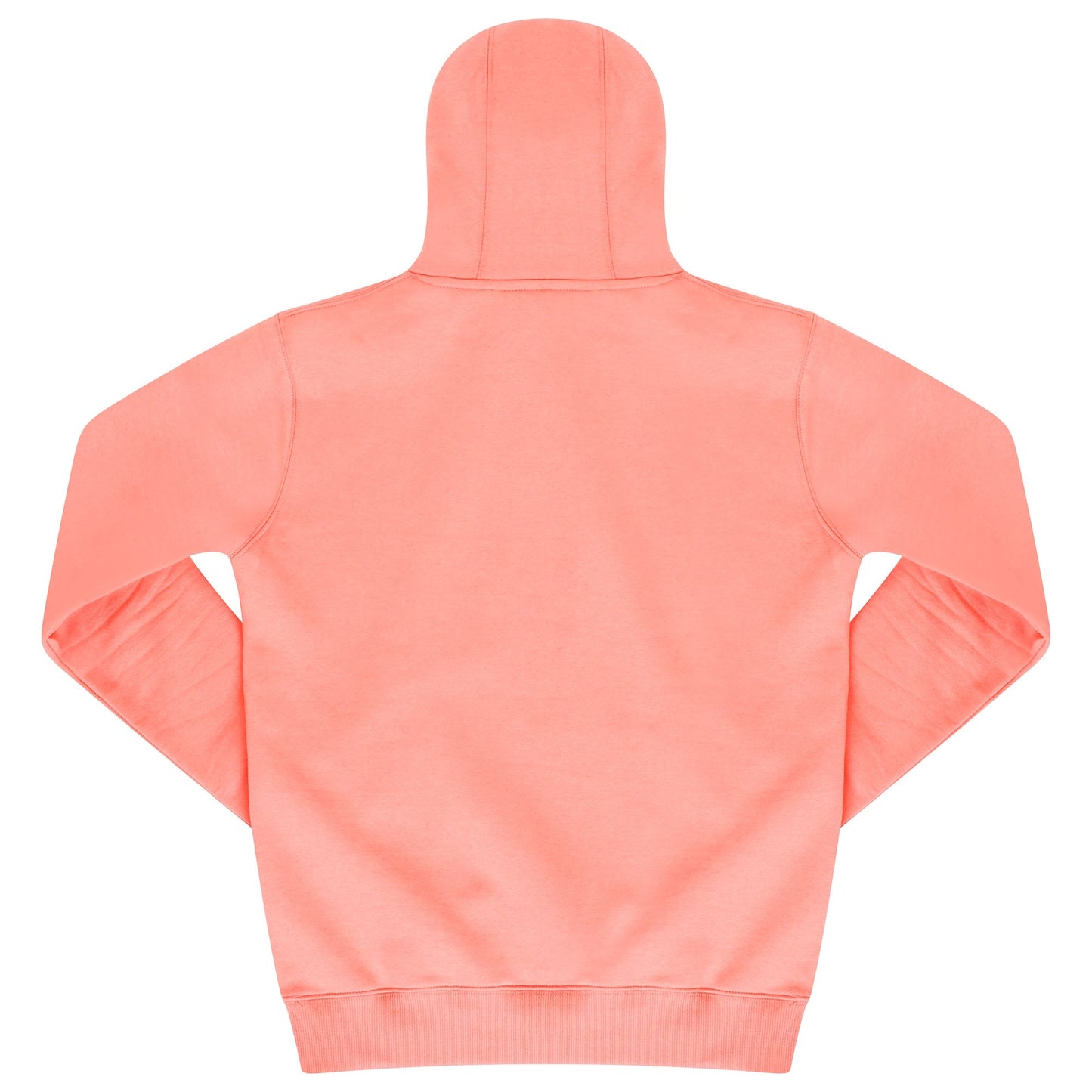 Back flat lay of men’s coral 365 Regular Hoodie – regular fit, 365 Collection.