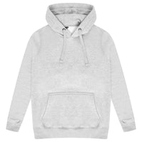 Men’s grey regular hoodie - front view of 365 Regular Hoodie with drawstring hood and kangaroo pocket.