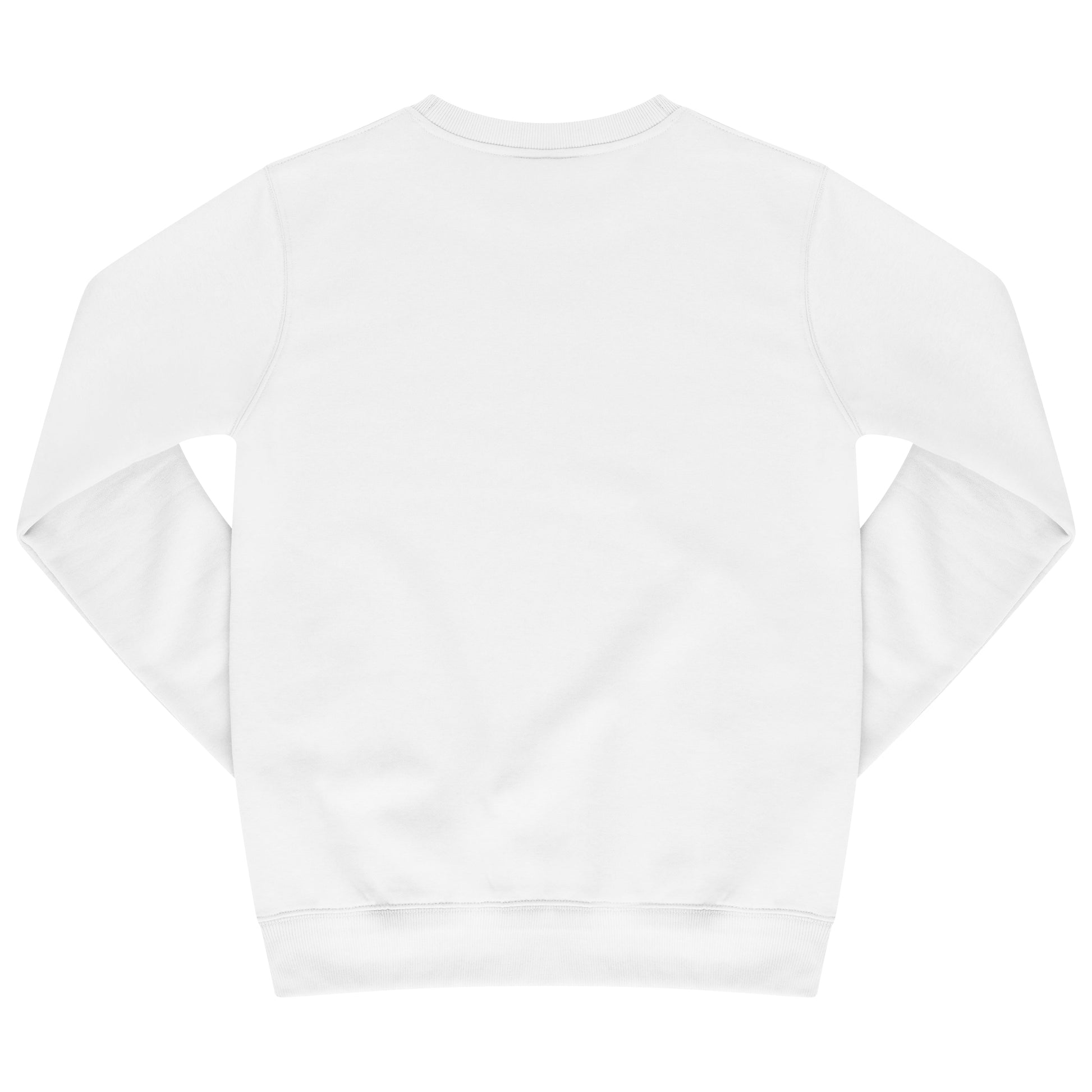 Back flat lay of men’s white oversized sweatshirt – 365 Collection.