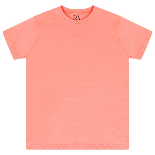 Front flat lay of men’s coral 365 Regular T-shirt – 365 Collection – regular fit.