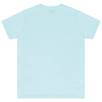 Back flat lay of men’s turquoise regular-fit T-shirt - 365 Collection.