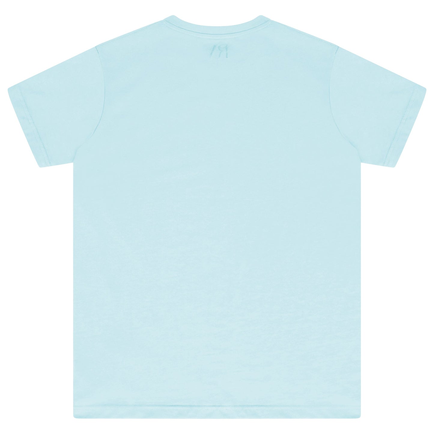 Back flat lay of men’s turquoise regular-fit T-shirt - 365 Collection.