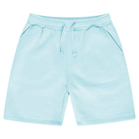 Front flat lay of men’s turquoise regular-fit shorts - 365 Collection.