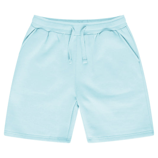 Front flat lay of men’s turquoise regular-fit shorts - 365 Collection.