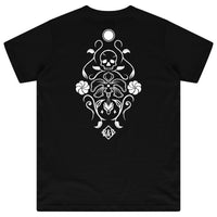 Black oversized T-shirt showing a plain front, classic crew neckline, and short sleeves.