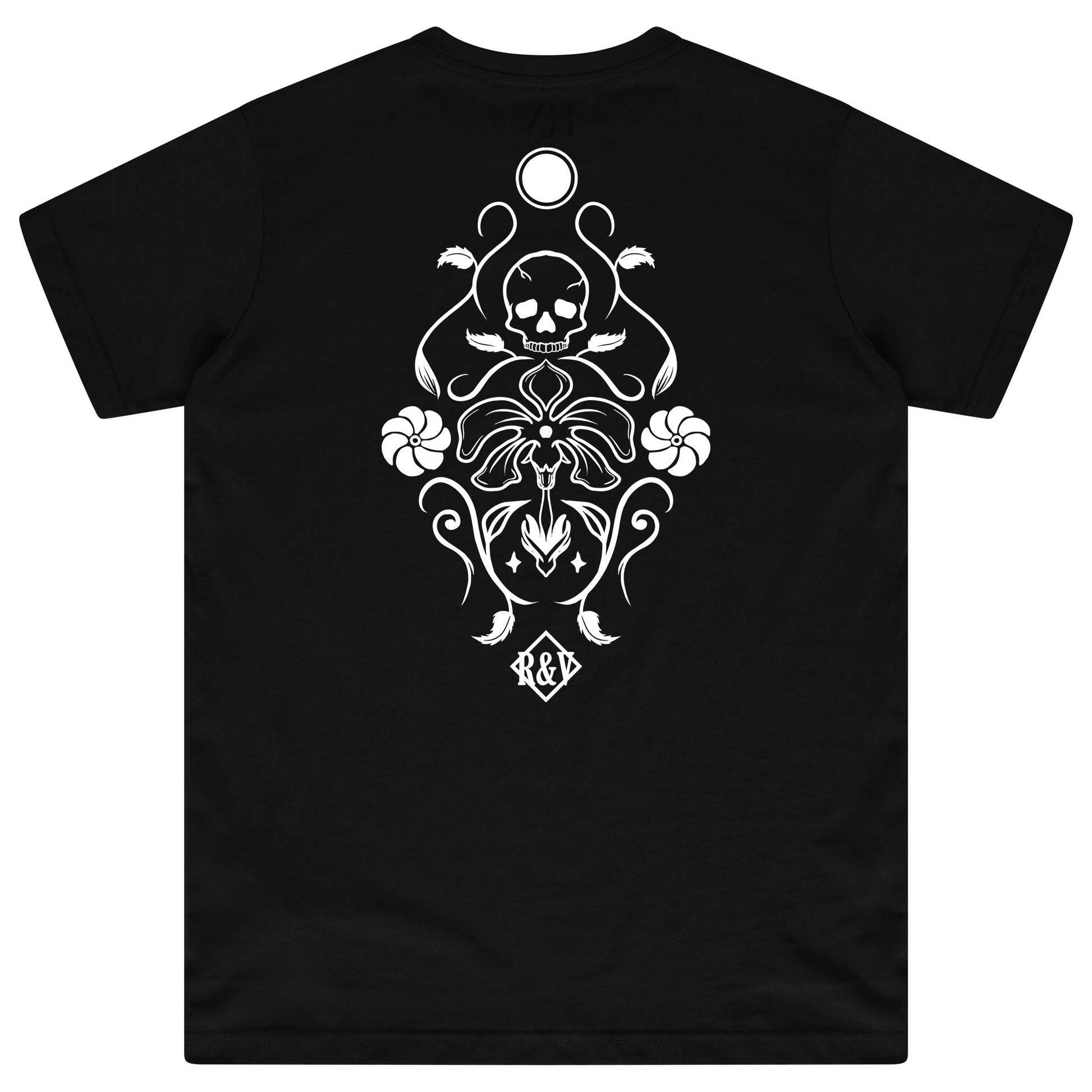 Black oversized T-shirt showing a plain front, classic crew neckline, and short sleeves.