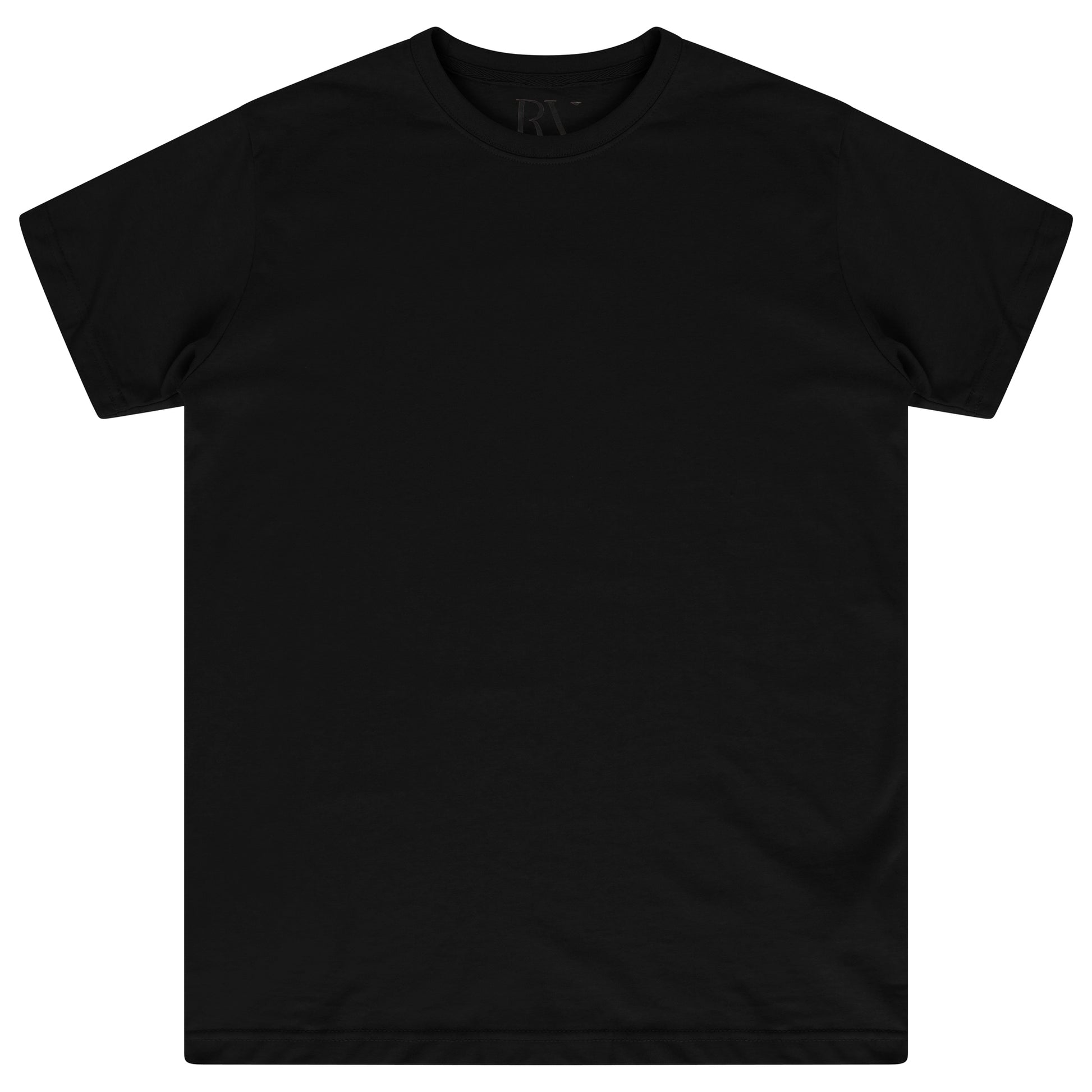 Laid-flat black T-shirt featuring a bold white skull tattoo graphic printed across the back with short sleeves and relaxed oversized silhouette.