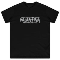 Black Strong Woman Oversized T-Shirt featuring a bold white “STRONG WOMAN” front print, round neckline, and short sleeves.