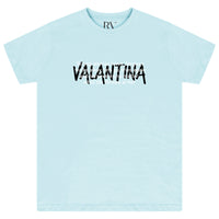 Turquoise Strong Woman Oversized T-Shirt featuring a bold white “STRONG WOMAN” front print, round neckline, and short sleeves.