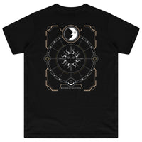 Black women’s T-shirt featuring a plain front with a classic round neckline, short sleeves, and an oversized relaxed fit.