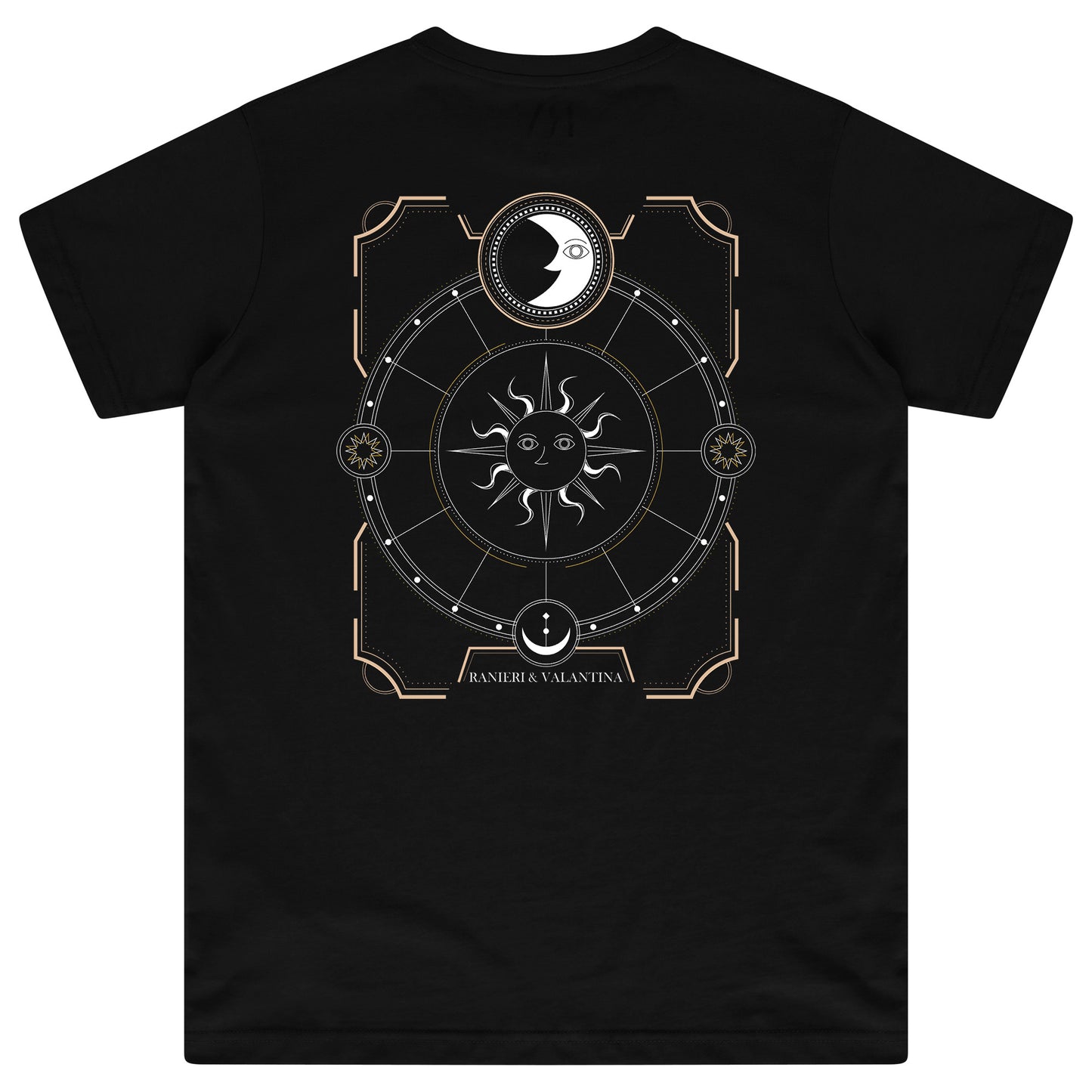 Black women’s T-shirt featuring a plain front with a classic round neckline, short sleeves, and an oversized relaxed fit.