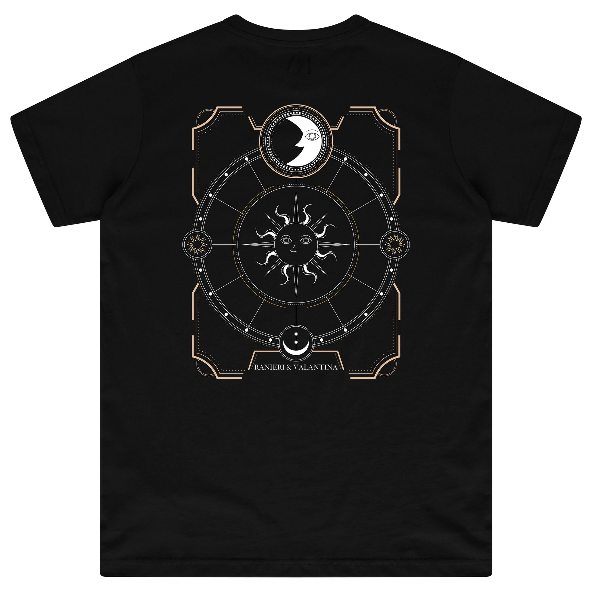 Black women’s T-shirt featuring a plain front with a classic round neckline, short sleeves, and an oversized relaxed fit.