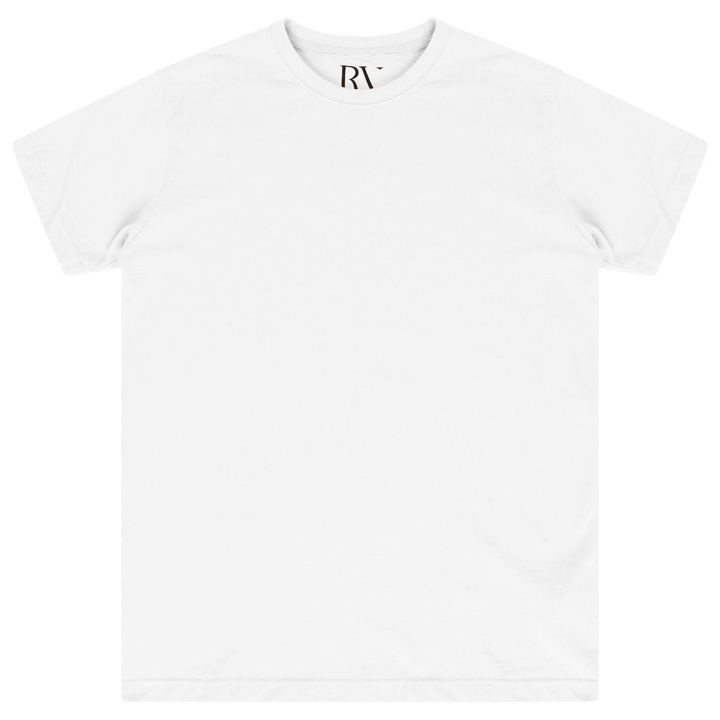 Laid-flat white t-shirt featuring a detailed koi fish graphic printed boldly on the back with relaxed oversized fit.