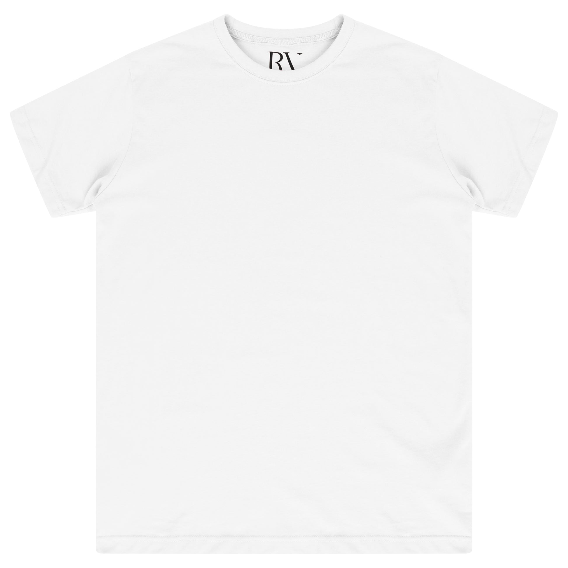 Laid-flat white t-shirt featuring a detailed koi fish graphic printed boldly on the back with relaxed oversized fit.