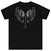 Black Twin Lion Oversized T-Shirt showing a plain front, classic crew neckline, and short sleeves.