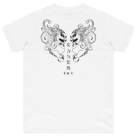 White Twin Lion Oversized T-Shirt showing a plain front with classic crew neckline and short sleeves.